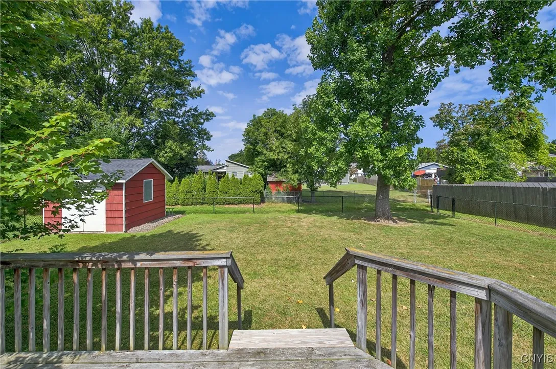 fully fenced flat back yard