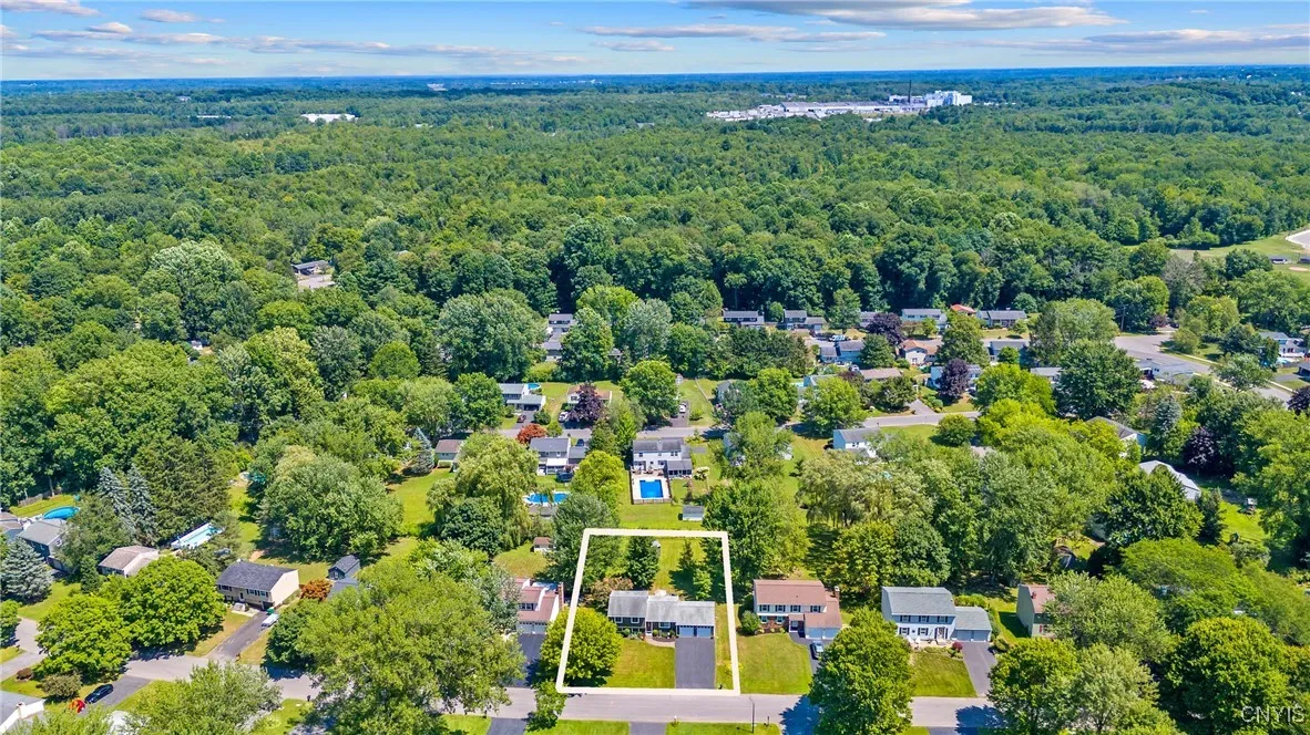 And in the top right corner of this aerial shot, you can see the edge of the school complex where Durgee Junior High, Eldan Elementary, Baker High School and all the sports fields are found. A walker\'s dream!