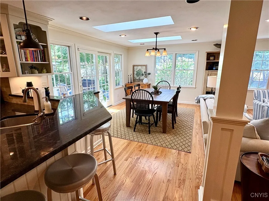 Sliding doors lead to the patio.