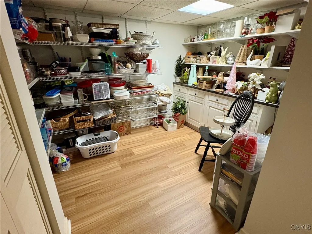 One of the two large storage rooms.