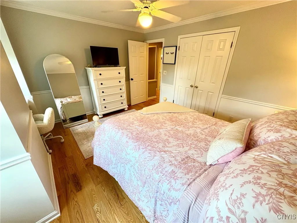 Closets in all the bedrooms have been custom-fitted.