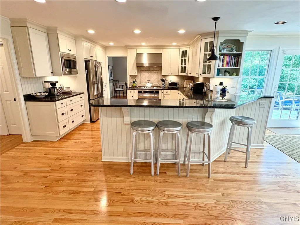 Breakfast bar with ample seating.