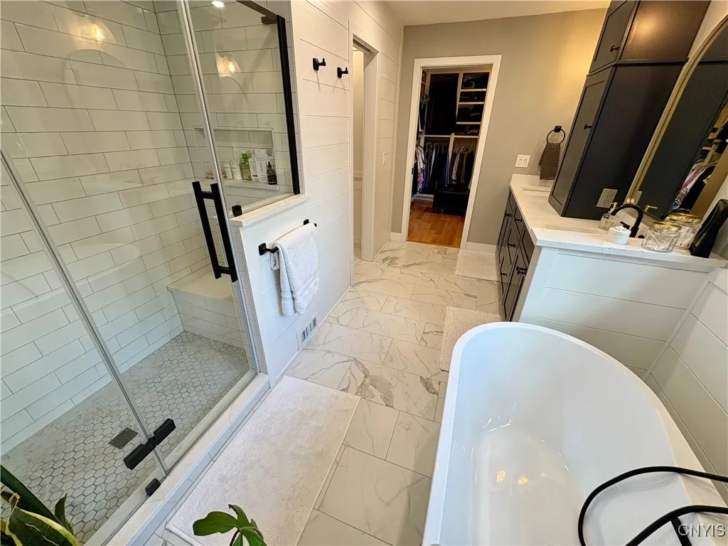 Walk-in shower.