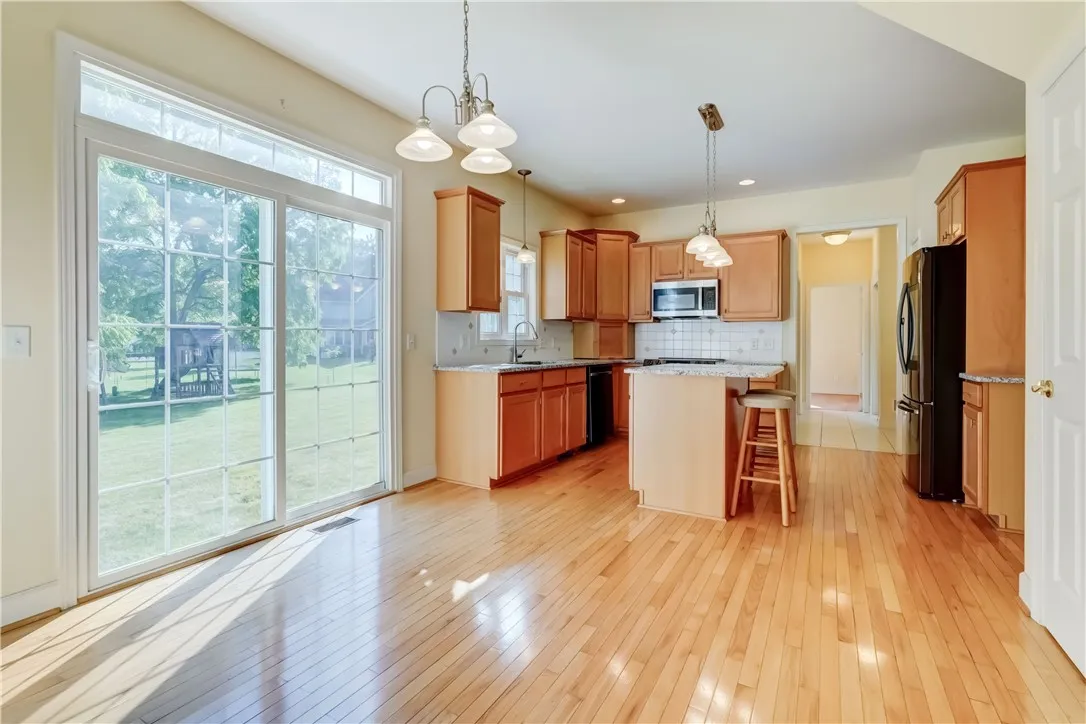 Light filled kitchen with easy access to backyard