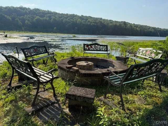 Fire pit and sitting