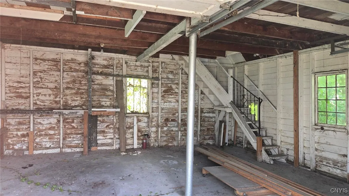 in side garage