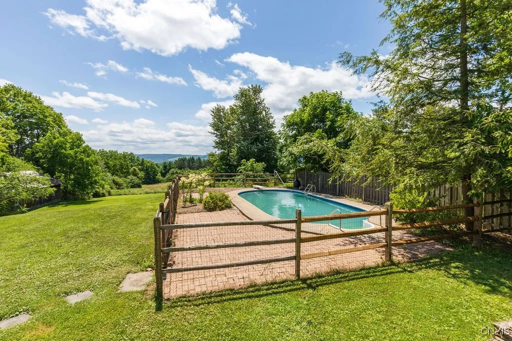 In-ground pool with newer liner