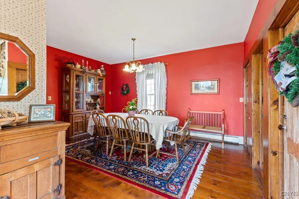 Formal Dining Room with original pine floors