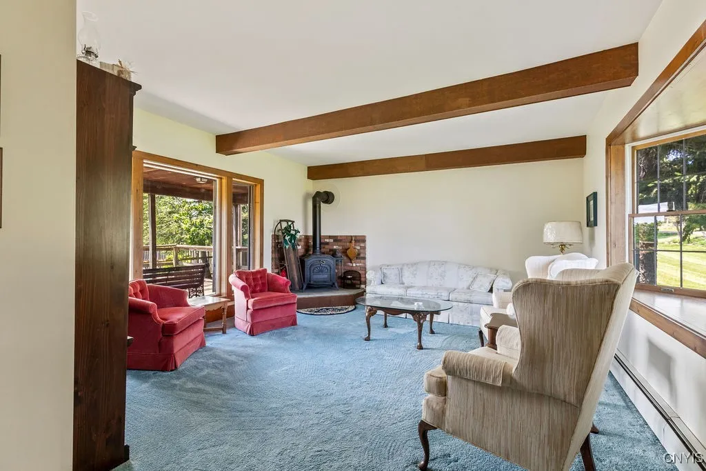 Living room with a view and Bay Window