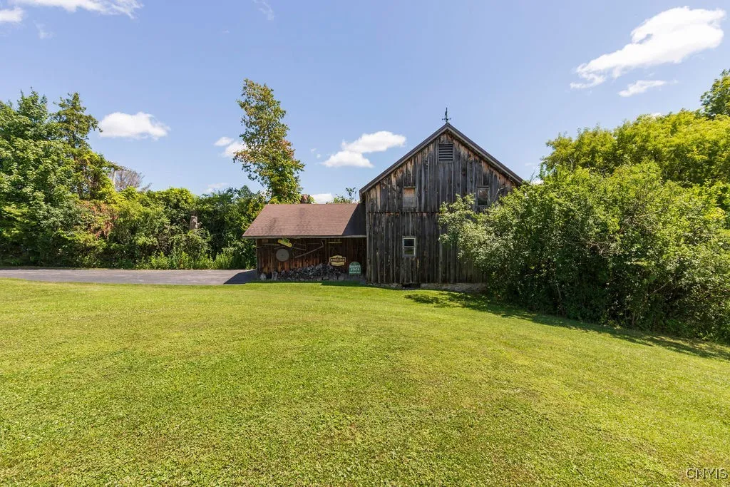 2 car garage with a three level barn