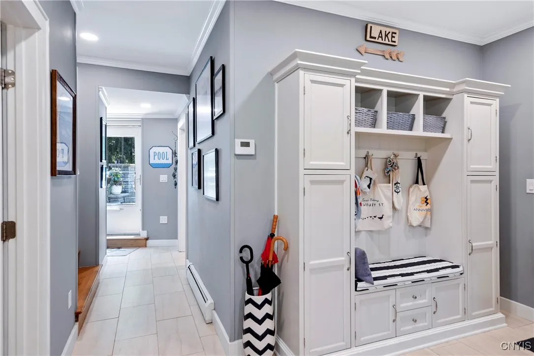 Mudroom Hall leading to Laundry Room and Pool