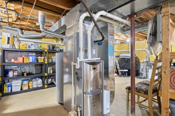 Clean Basement with HE Furnace