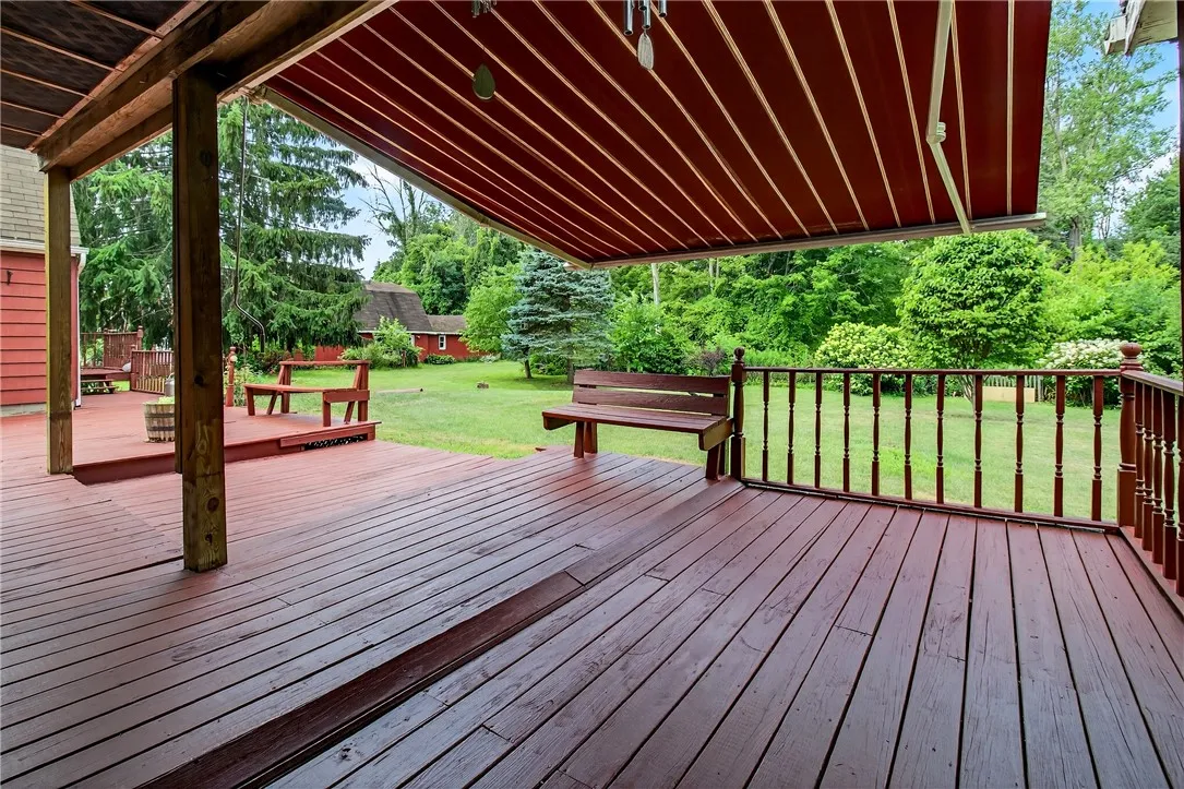 Your back yard view from a spacious deck
