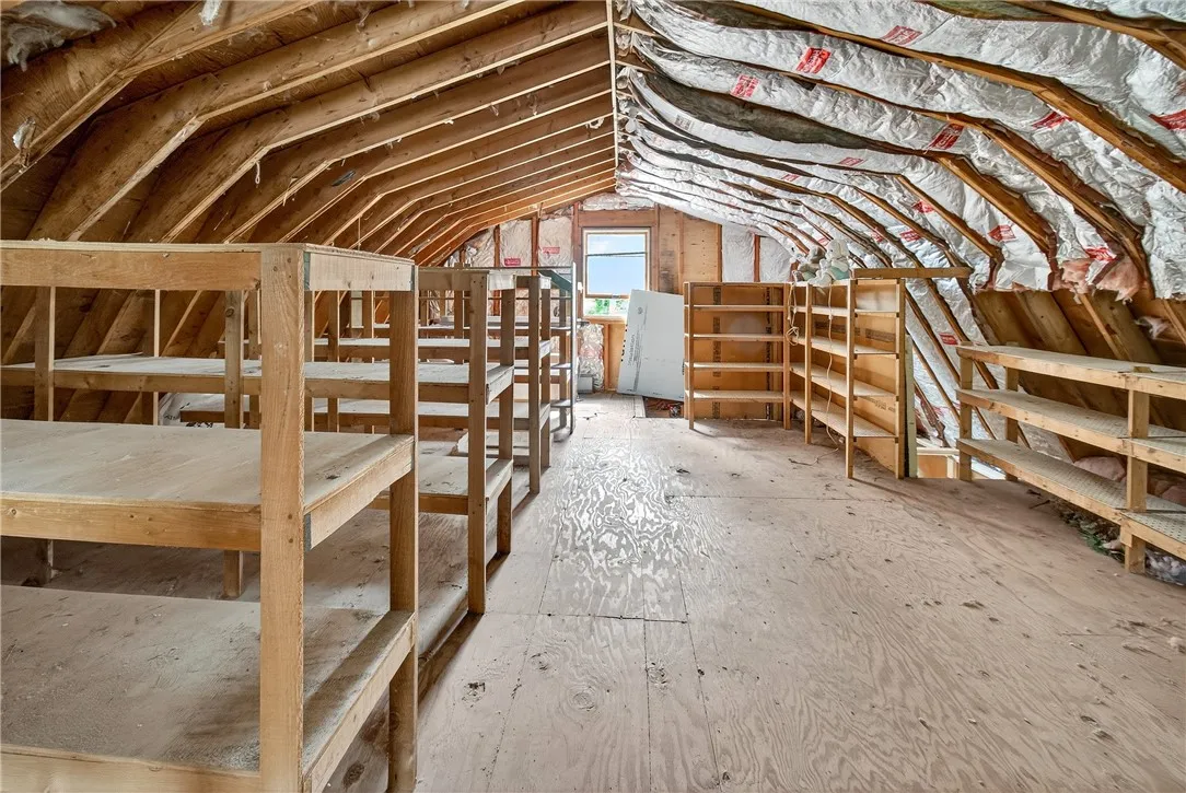 The upstairs area above the studio/workshop