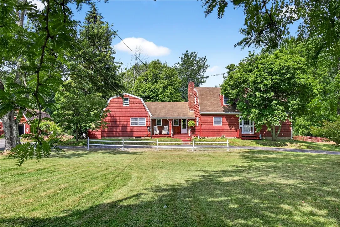 This home sits on 18 acres of scenic wooded land
