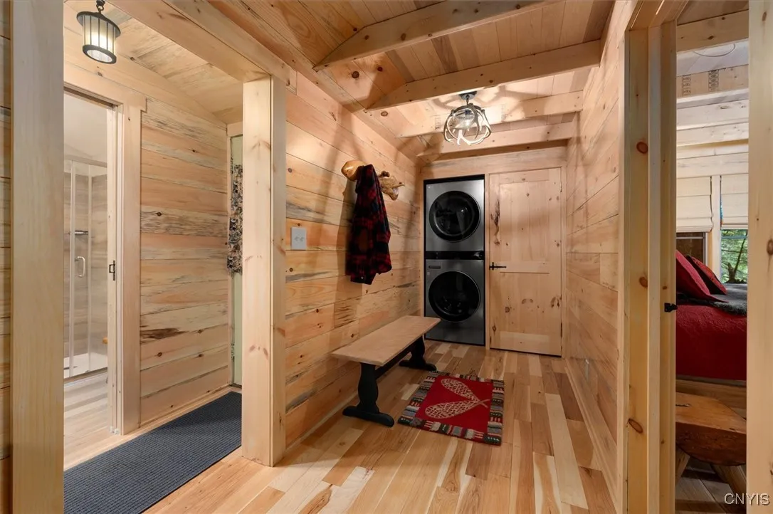 Roomy entry with laundry