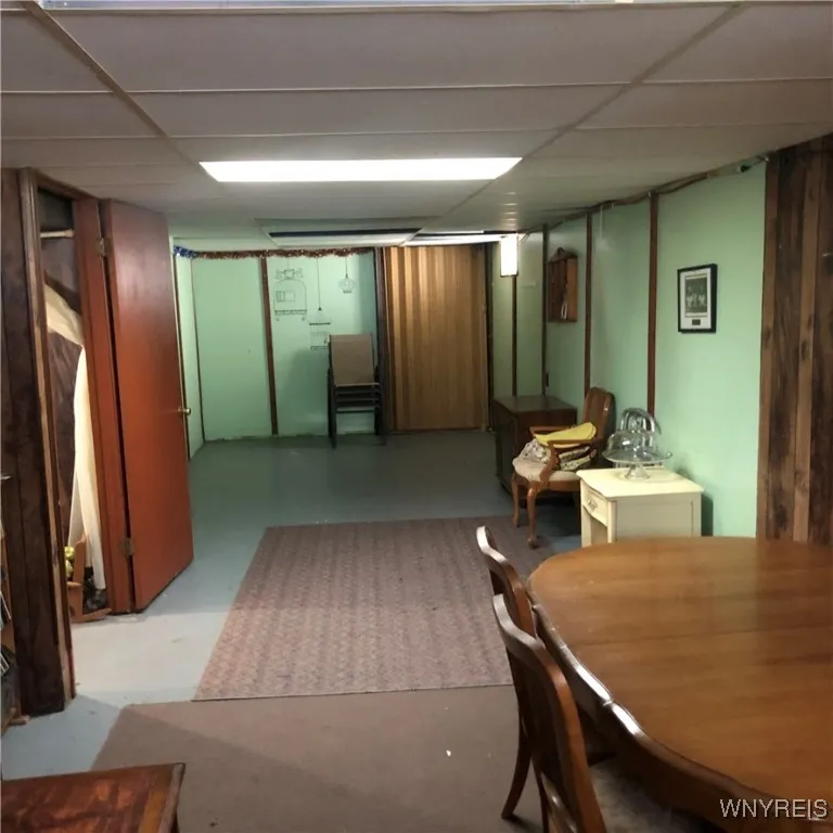 Another view of the partially finished area - about 50% of the basement area