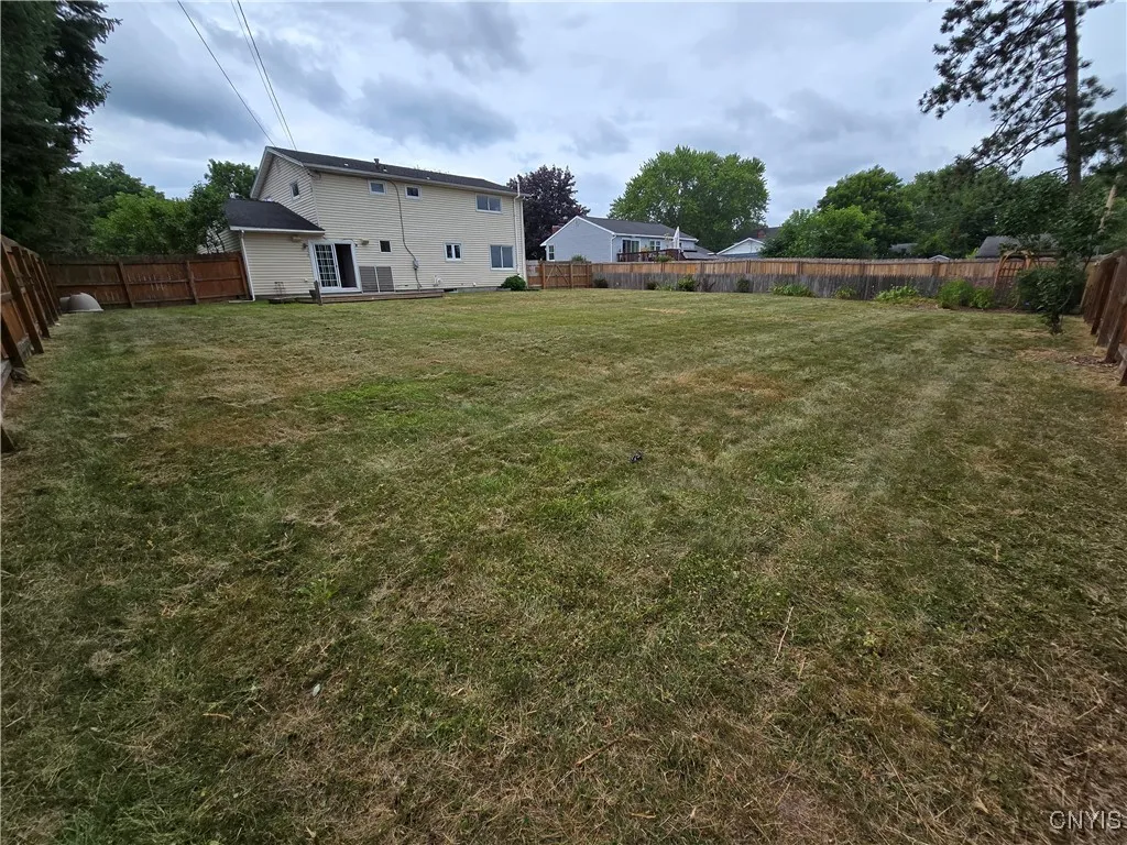 Backyard with privacy fence