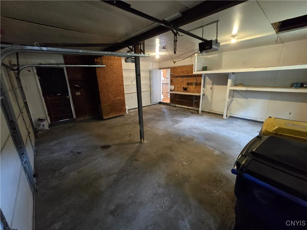 Two car garage with storage