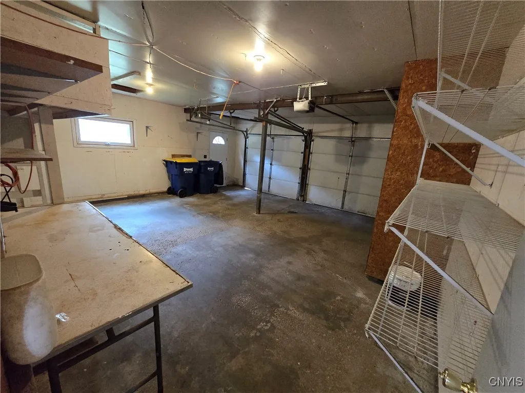 Two car garage with storage