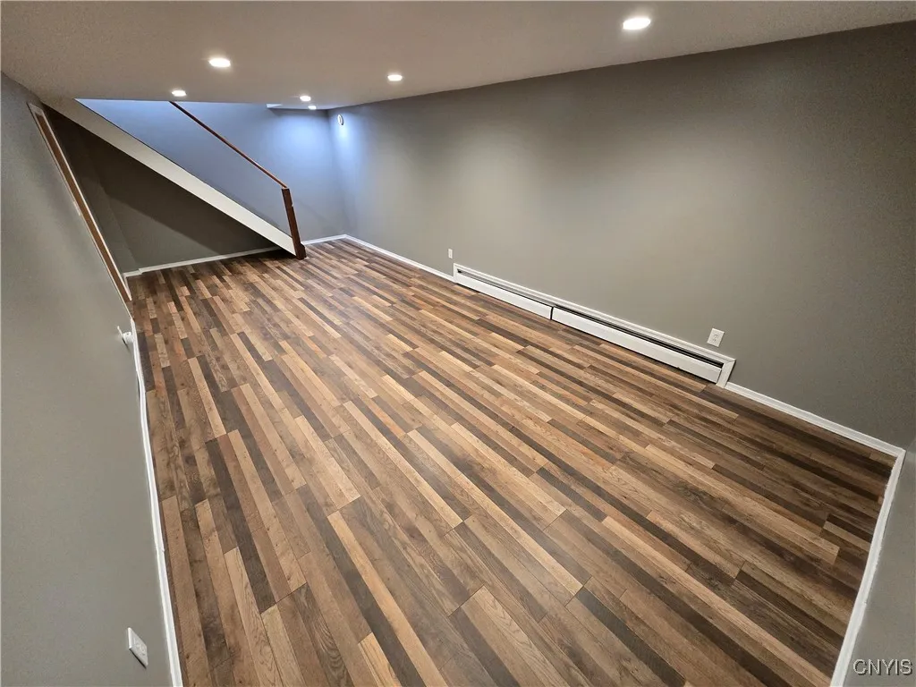 Finished area of the basement