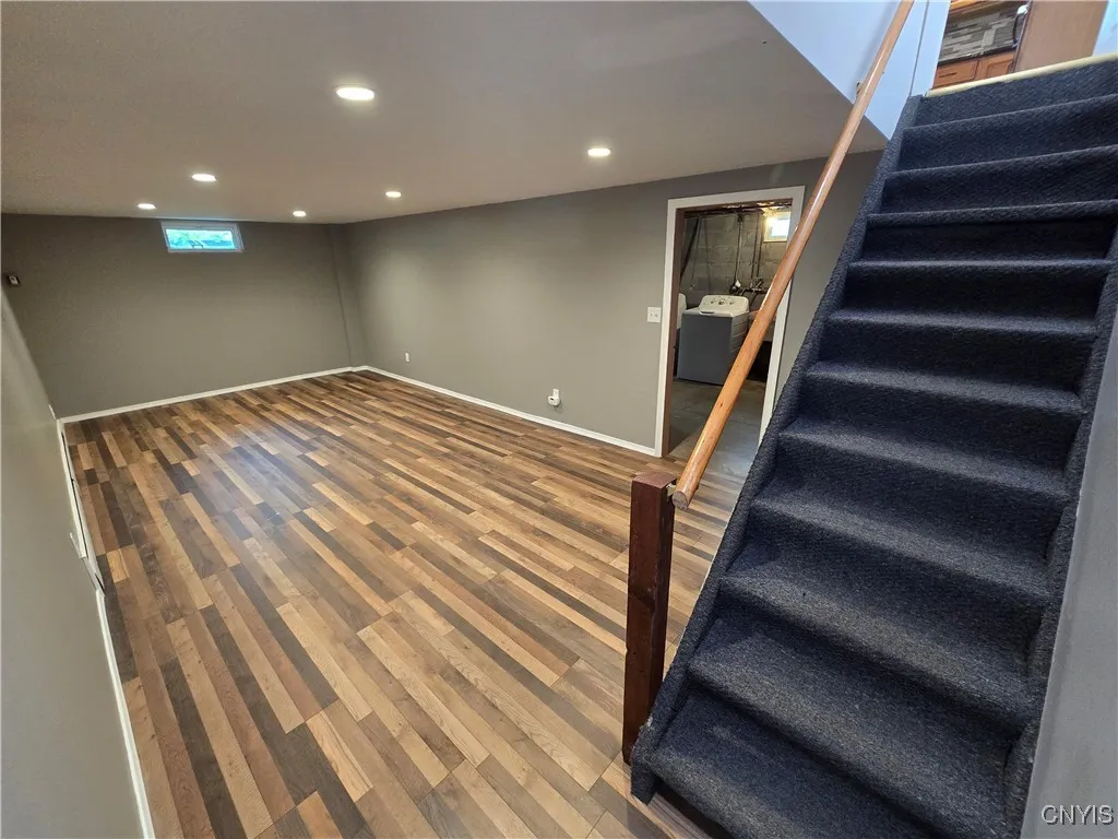 Finished area of the basement