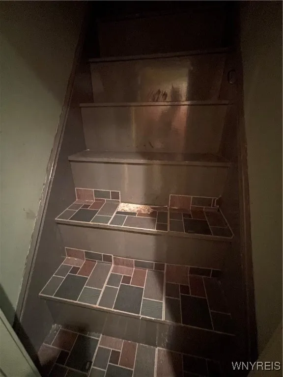 stairs leading to attic space stairs leading to attic space
