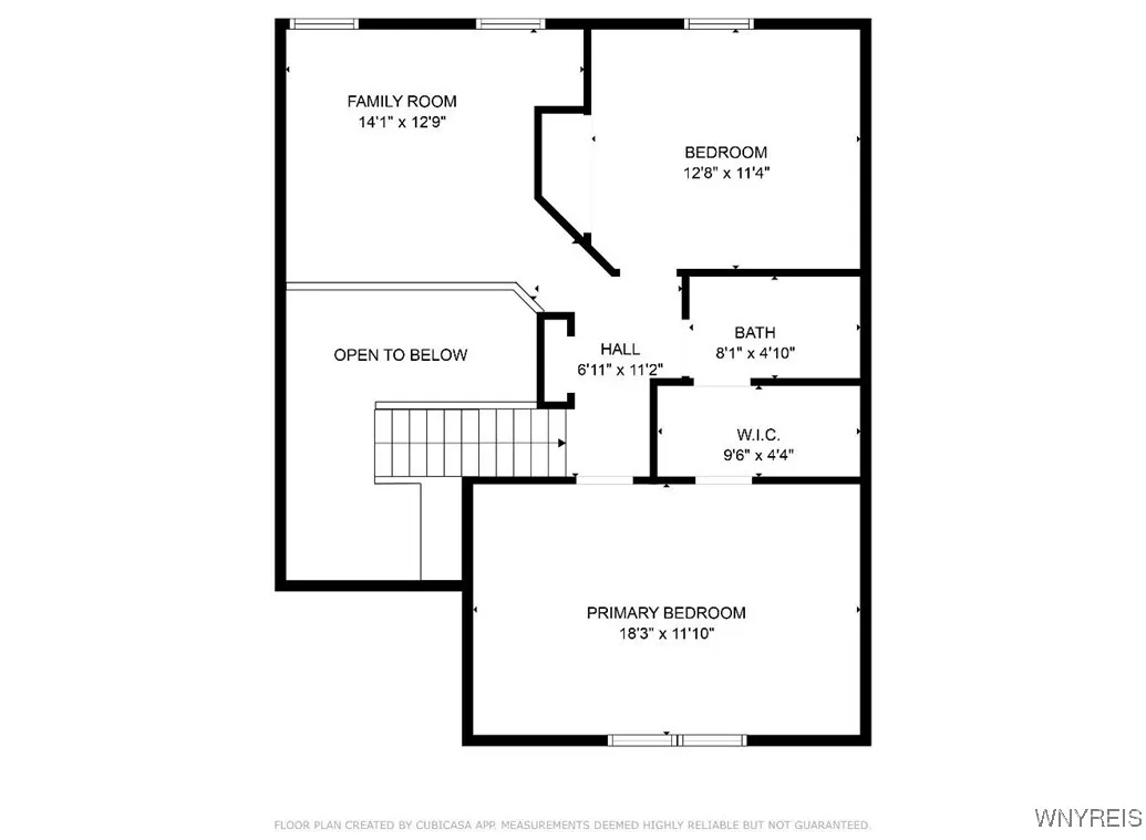 Second floor layout.
