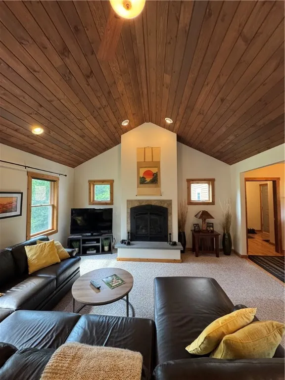 Great room with gas fireplace.
