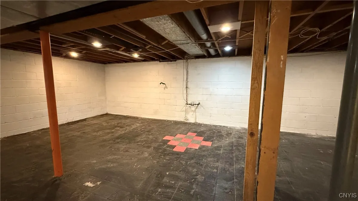 Basement - some of the framing has been started for a finished area