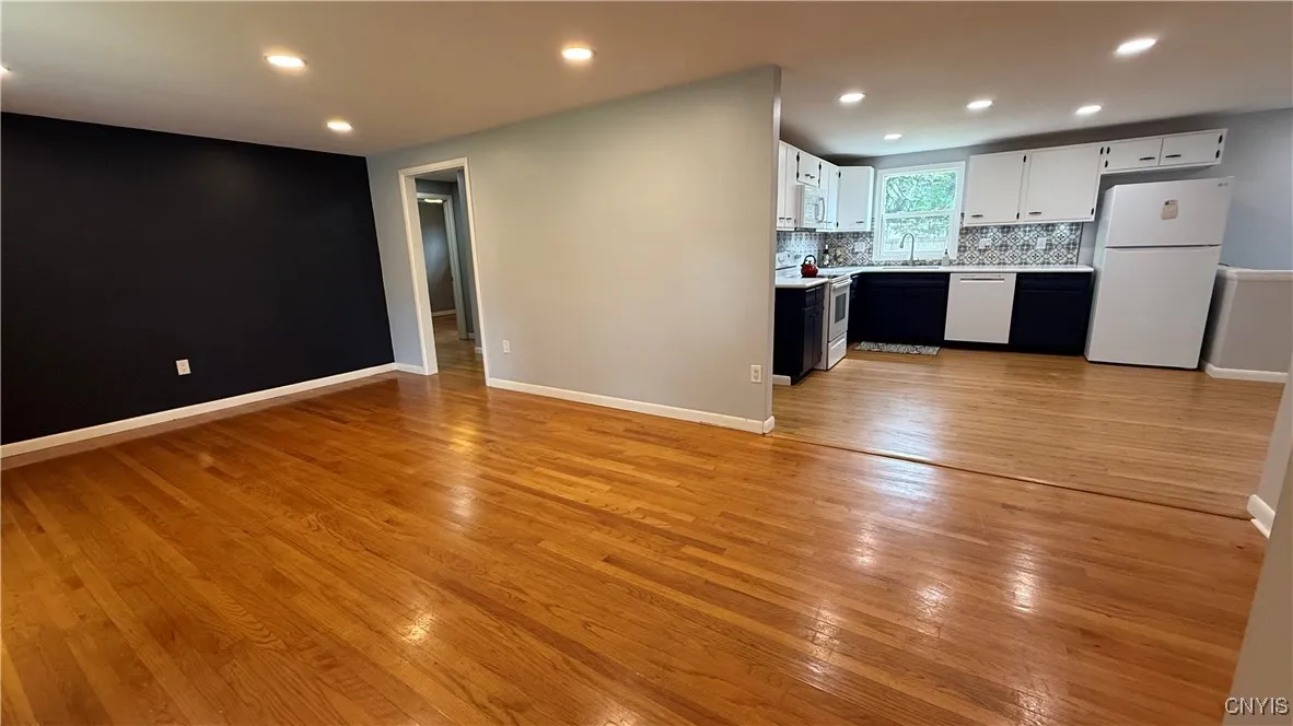 Living Room, looking into the kitchen area