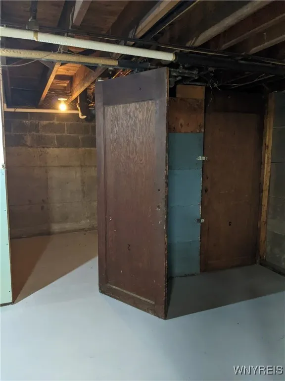 Four separate storage units in basement