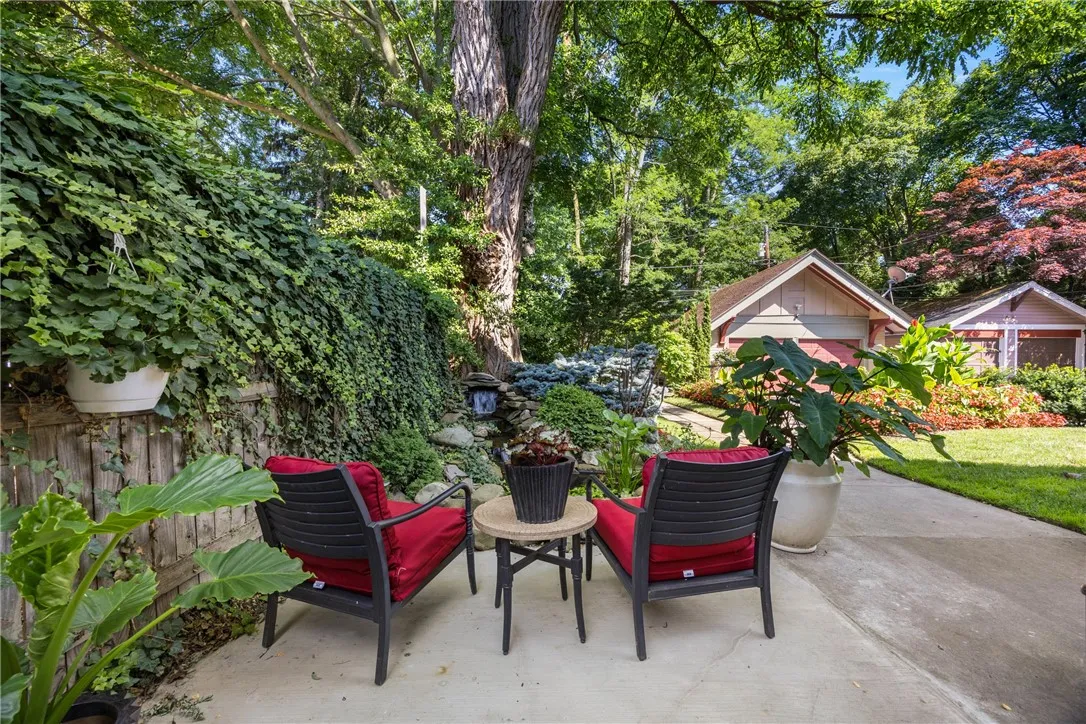 Backyard patio area