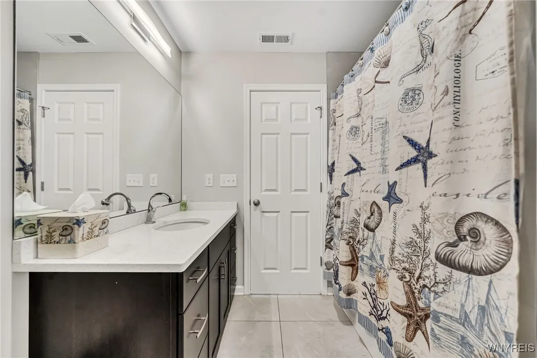 Guest Bath (#3) with ceramic floors