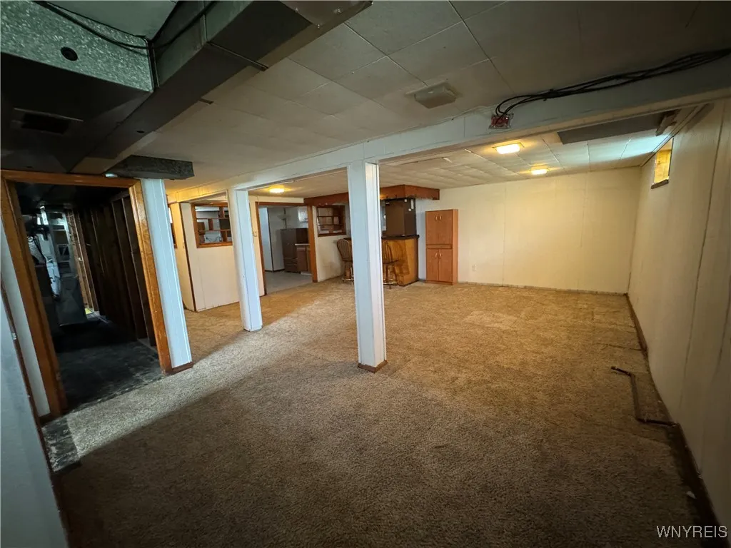 carpeted finished basemnt