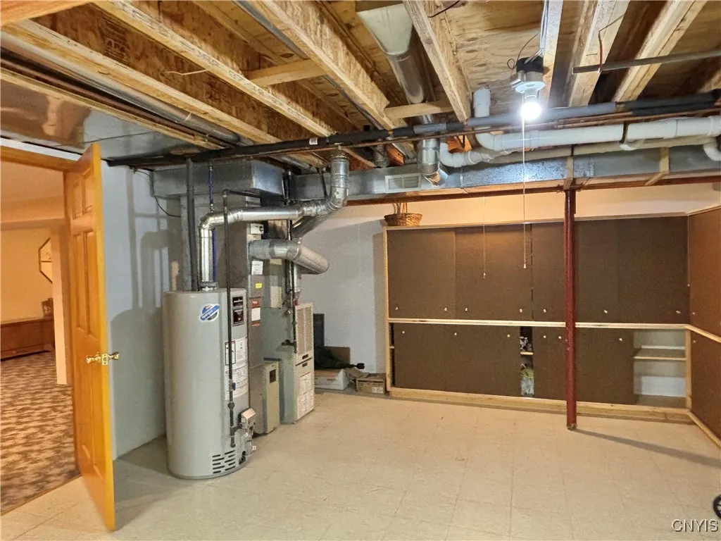 Unfinished storage area.