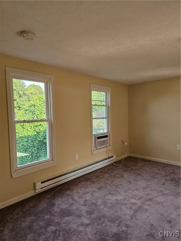 Another view of the Living room area.  Window AC unit stays.  Windows are thermopane.