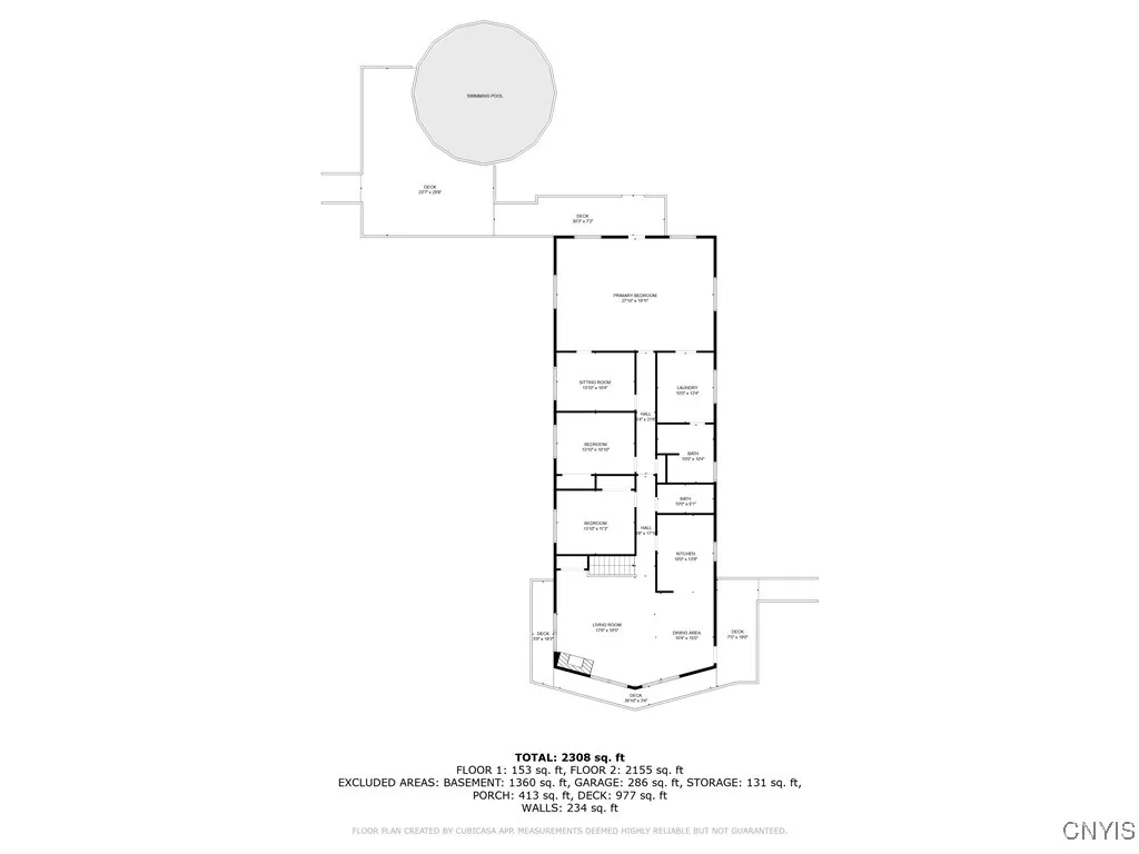 Main Floor plans with outdoor patio and decks.