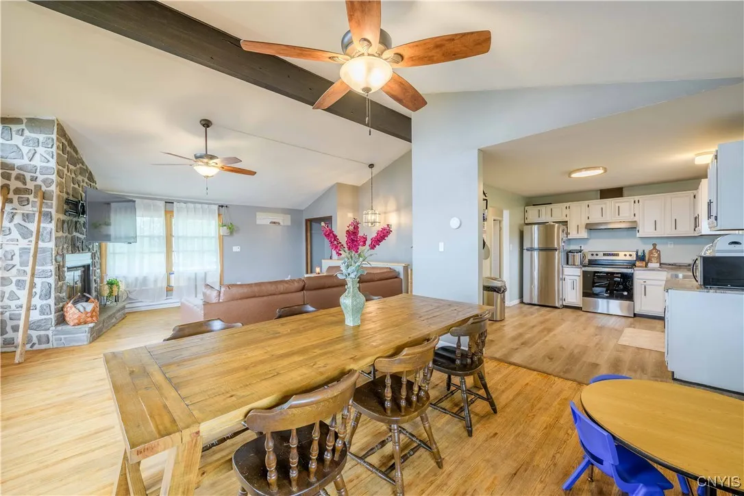 The open floor plan and vaulted ceilings give your living space an easy flow and a welcoming and spacious feel for everyday living!