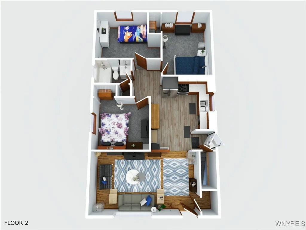 Main Flooplan (virtually created)  - 51 Audet, Cheektowaga, NY 14227