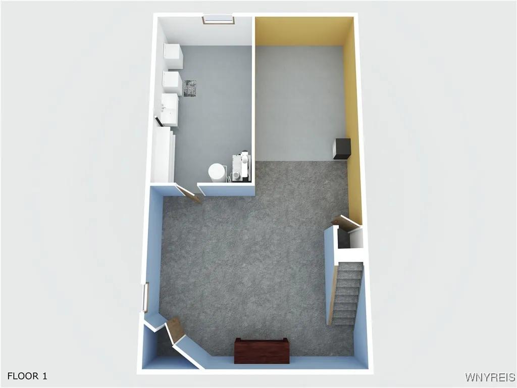 Basement Flooplan (virtually created)  - 51 Audet, Cheektowaga, NY 14227