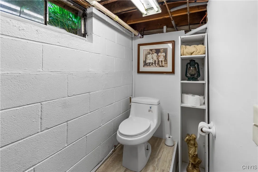 Half bathroom in the basement
