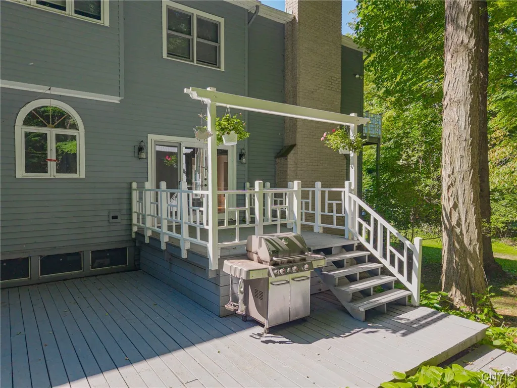 Custom Deck is located off the Kitchen for ease in entertaining