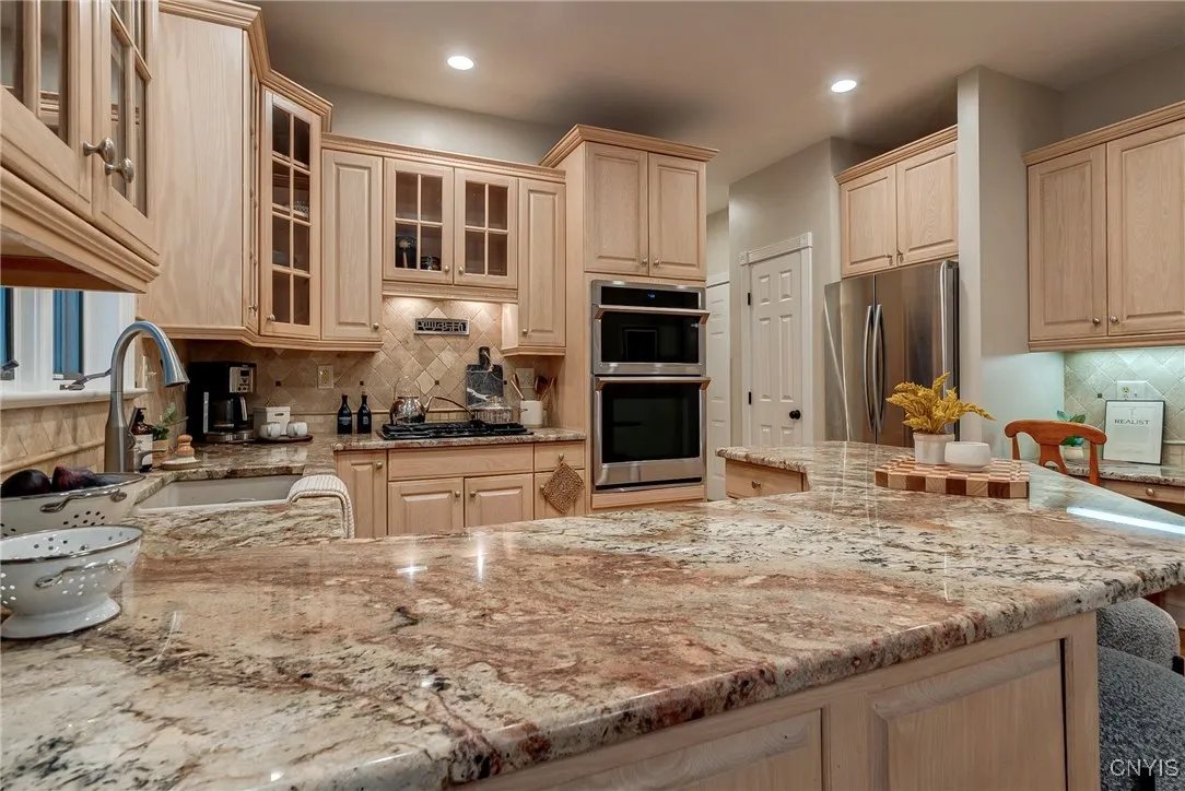Brookhaven Cabinets with Gorgeous Granite Counters