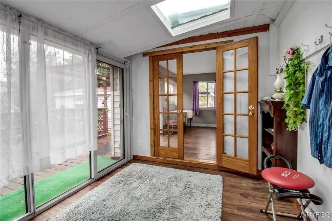 Sunroom being used as foyer