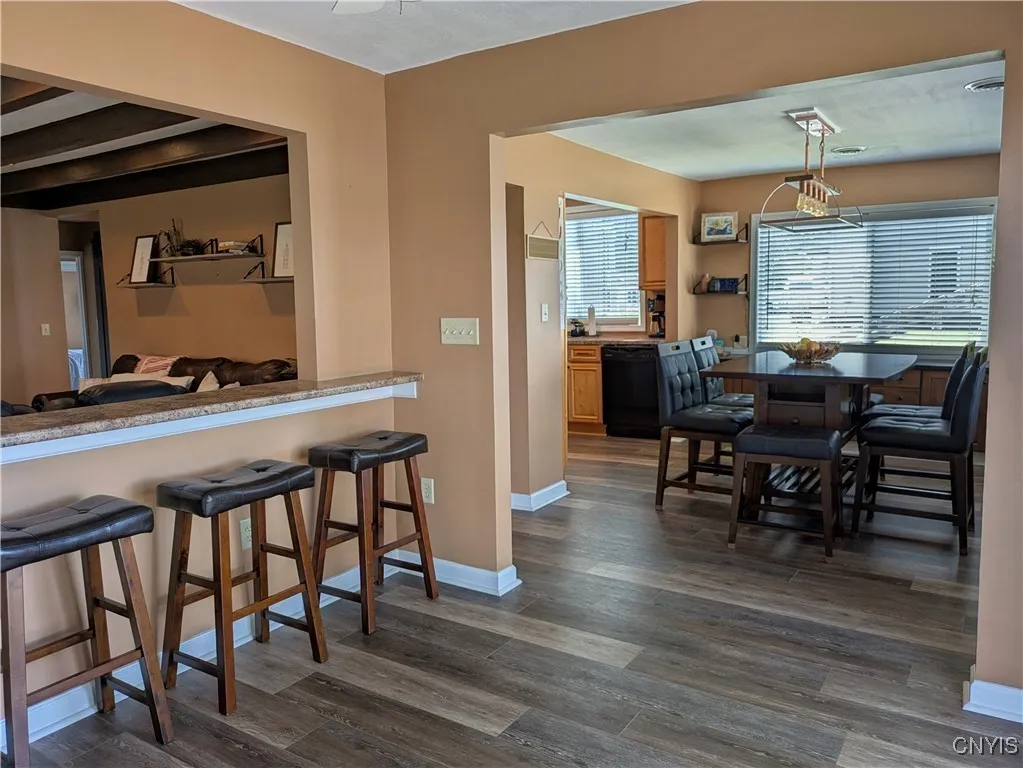 The open concept of this layout is most appealing.