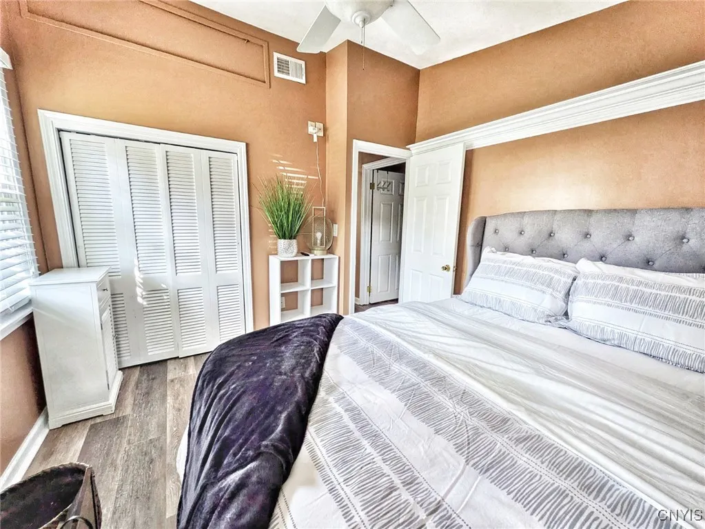 This view of the Second Bedroom's other side displays the double-wide closet...