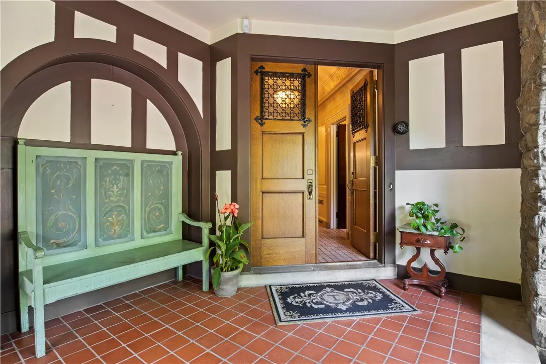 A beautiful entrance greets you through the magnificent stone portico.