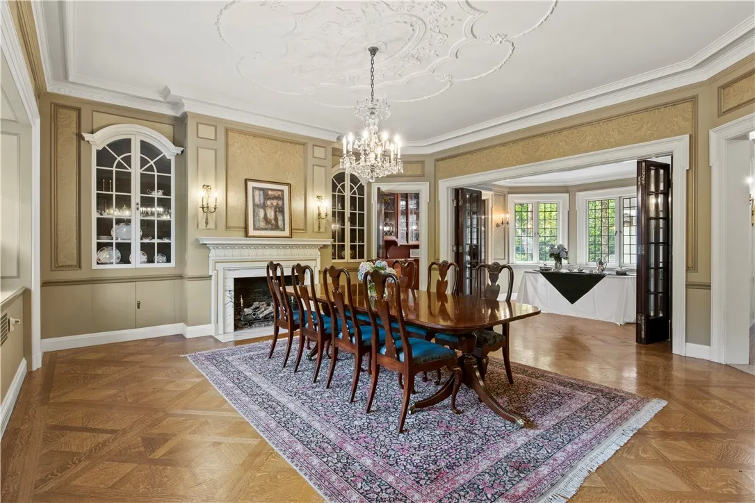 An accordion door from the dining room leads to the light-filled loggia/breakfast room.