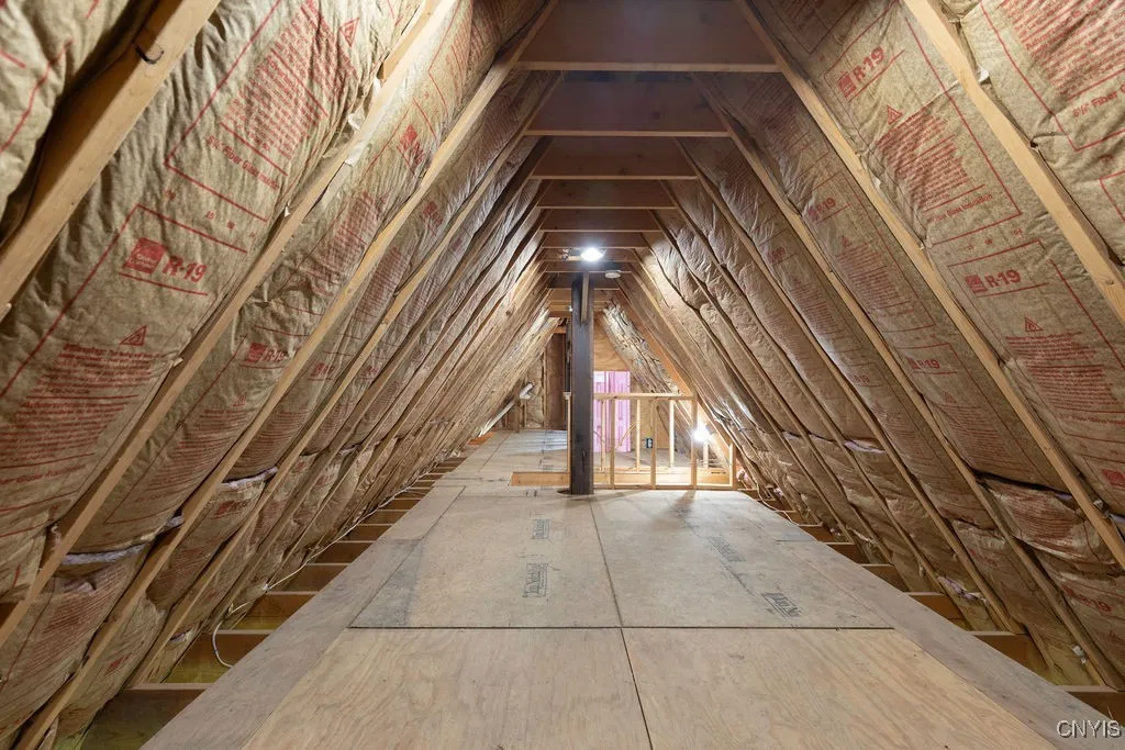 The fourth level even includes an opening to a widow’s watch—perfect for a telescope or stargazing. It’s already super insulated and easy to finish, making it a cozy and unique bonus space!